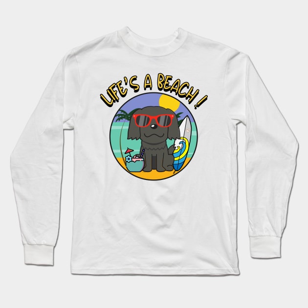 Life's a beach Sheepdog Long Sleeve T-Shirt by Pet Station